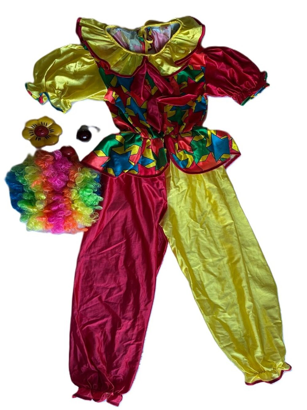 90's Rubie's Party Clown s Women Costume Halloween Size OSFA Regular